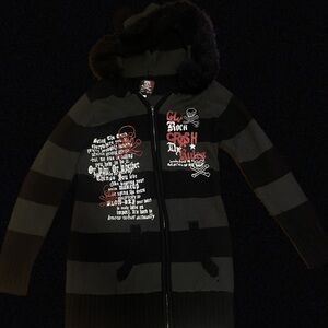 Skull Graphic Hooded Jacket